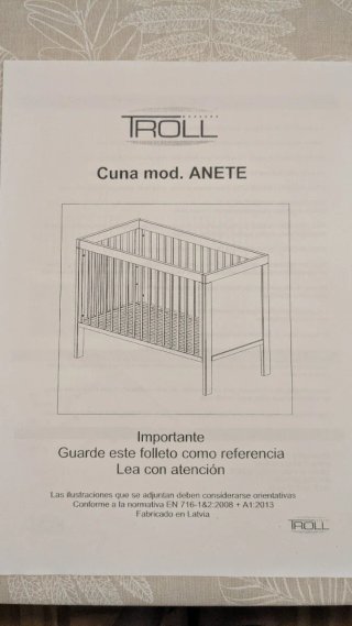 Cuna bebé madera blanca 120x60 +regalo colchón