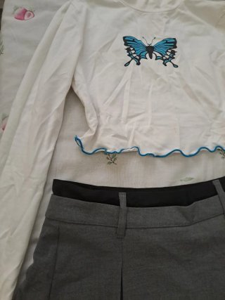 Conjunto Top Mariposa y Falda Plisada