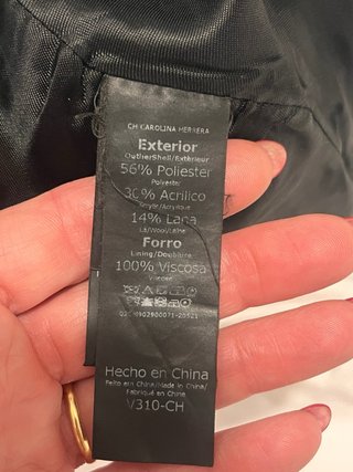 Vestido Carolina Herrera Morado Azul T.8