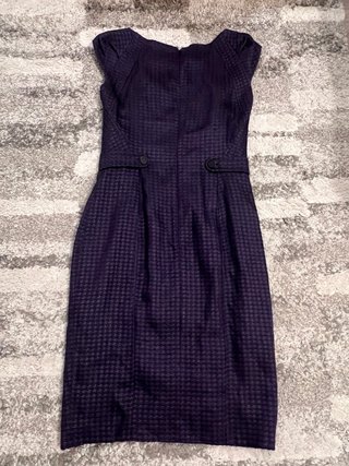Vestido Carolina Herrera Morado Azul T.8