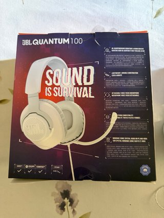 Auriculares gaming JBL Quantum 100 blancos