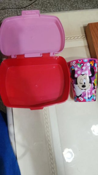 Set Minnie Mouse: Bicchiere e Portapranzo