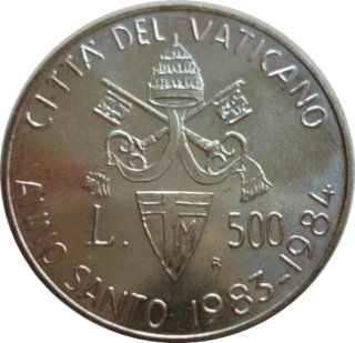 Lote Monedas Plata Vaticano 500 Liras 84, 68 y 66