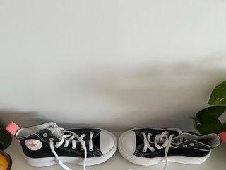 Zapatillas Converse Niña Plataforma Negras Rosas