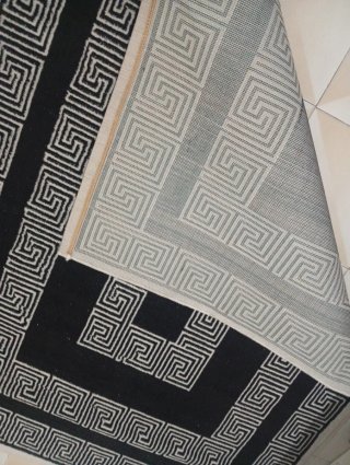 Alfombra Diseño Griego Negro y Blanco