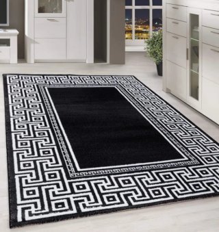 Alfombra Diseño Griego Negro y Blanco