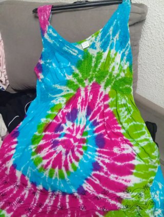 Vestido playero bohemio tirantes talla única