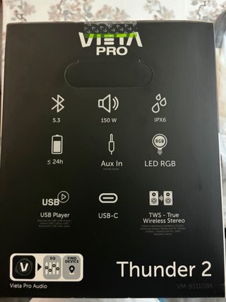 Altavoz Vieta Pro Thunder 2 Bluetooth