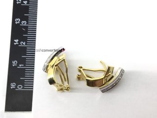 pendientes oro 18k con piedra