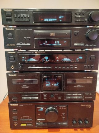 Technics SUX502+SHE85 + CD + Cassette+Radio+mando