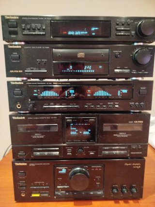 Technics SUX502+SHE85 + CD + Cassette+Radio+mando