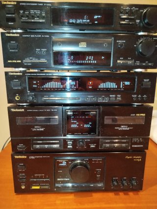 Technics SUX502+SHE85 + CD + Cassette+Radio+mando