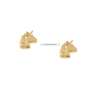 pendientes oro 18k con circonita