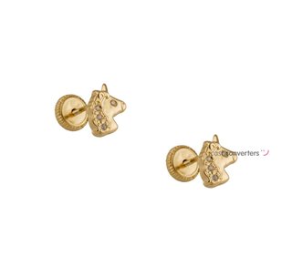 pendientes oro 18k con circonita
