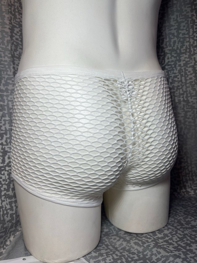 Calzoncillo de malla blanco