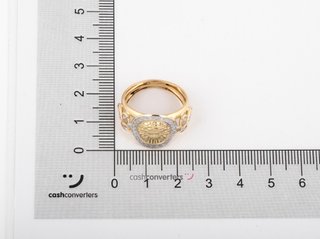 anillo oro 18k con piedra con circonita