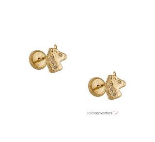pendientes oro 18k con circonita