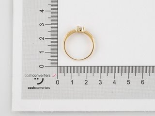 anillo oro 18k con piedra con circonita