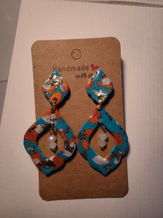 Pendientes artesanales arcilla polimerica