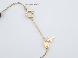 manita oro 18k con piedra con onix