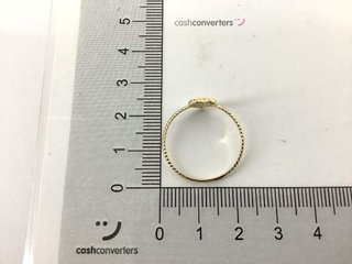 anillo oro 18k con piedra con circonita t. 18 (18,47 mm)