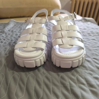 Sandalias plataforma blancas talla 36