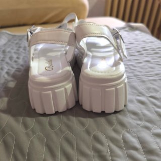 Sandalias plataforma blancas talla 36