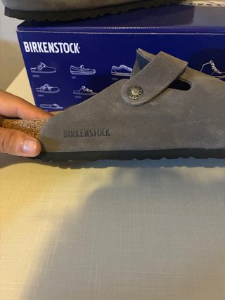 Birkenstock Boston 42 Grigio Camoscio