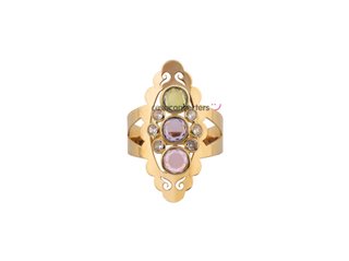 anillo oro 18k con piedra con circonita