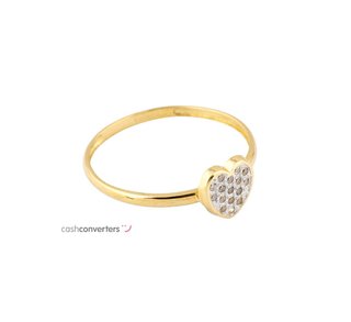 anillo oro 18k con piedra con circonita