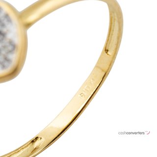 anillo oro 18k con piedra con circonita