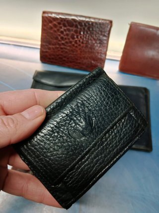 6 carteras, billeteras, porta llaves, de piel