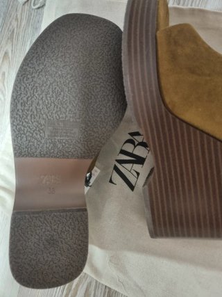 Sandalias Cuña Zara Marrones