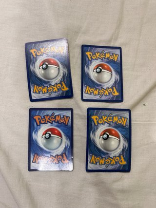 4 Cartas Pokémon 1ra Generación