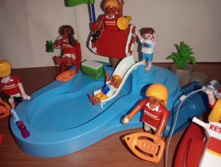 Playmobil-Vigilantes playa Piscina Moto Acuática.