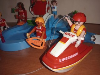 Playmobil-Vigilantes playa Piscina Moto Acuática.