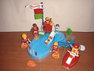 Playmobil-Vigilantes playa Piscina Moto Acuática.