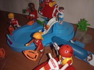 Playmobil-Vigilantes playa Piscina Moto Acuática.