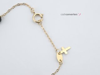 manita oro 18k con piedra con onix