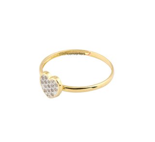 anillo oro 18k con piedra con circonita
