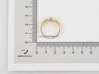 anillo oro 18k con piedra con circonita t. 17 (18,16 mm)