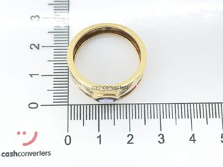 anillo oro 18k con piedra con zafiro
