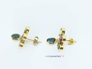 pendientes oro 18k con piedra con sin piedra,circonita,diamante