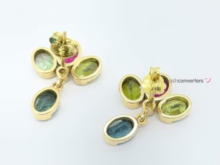 pendientes oro 18k con piedra con sin piedra,circonita,diamante