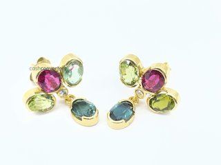 pendientes oro 18k con piedra con sin piedra,circonita,diamante