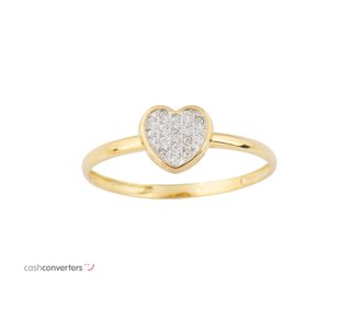 anillo oro 18k con piedra con circonita