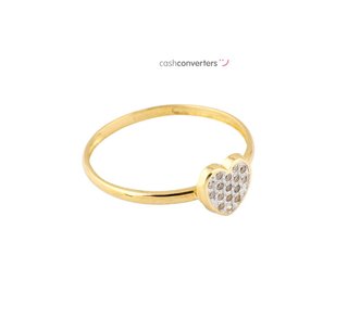 anillo oro 18k con piedra con circonita
