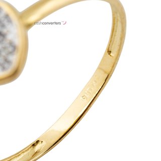 anillo oro 18k con piedra con circonita