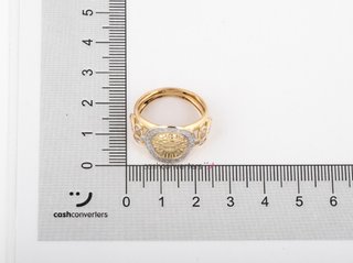 anillo oro 18k con piedra con circonita