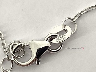 cadena plata 925mm con piedra con circonita 19 2.5cm